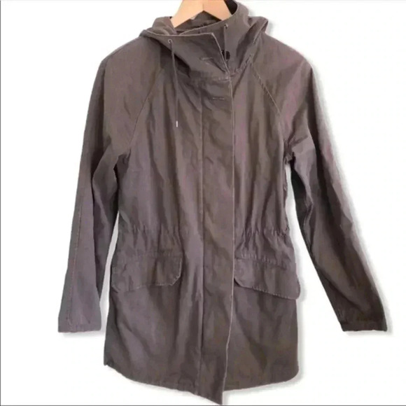 Aritzia‎ Community Olive Canvas Utility Hooded Jacket - Picture 1 of 7